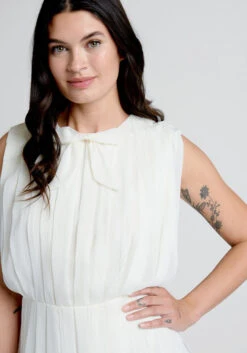 The Pleat-est Things Mini Dress 7 The Pleat-est Things Mini Dress -Molly Bracken Clothing Shop 10132855 wht 4