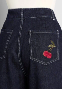 Cheeky Cherries High-Rise Denim Shorts 5 Cheeky Cherries High-Rise Denim Shorts -Molly Bracken Clothing Shop 1b4490721d17a2cc95092973bd9f1c82