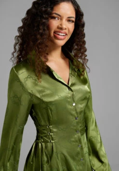 Chained To Fate Satin Mini Dress -Molly Bracken Clothing Shop 20005131 3