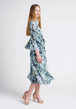 No Brand Flurry Of Florals Midi Dress -Molly Bracken Clothing Shop 20005362 blufl 3