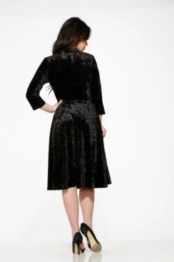 Black Diamond Velvet Swing Dress -Molly Bracken Clothing Shop 20110 Black Diamond Velvet Dress 23