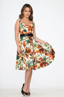 Prince Lily Floral Swing Dress -Molly Bracken Clothing Shop 2017 Orange Floral Dress 7