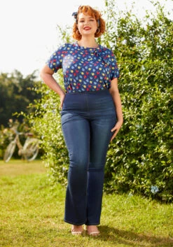 High Rise Pull On Bootcut Denim -Molly Bracken Clothing Shop 2024 03 12ModCloth16542