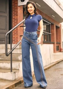 Rainbow With Me Wide-Leg Jeans -Molly Bracken Clothing Shop 2024 07 29ModCloth7627