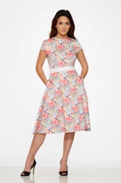 Sweet Hibiscus Swing Dress