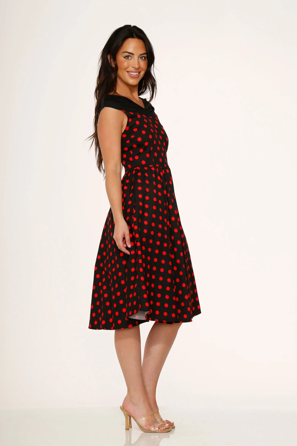 Black & Red Polka Dot Swing Dress 5 Black & Red Polka Dot Swing Dress - Image 5