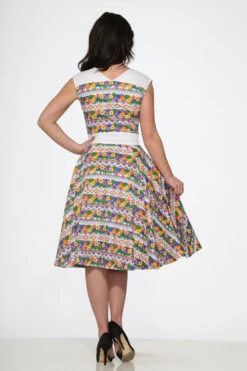 Purple Floral Swing Dress -Molly Bracken Clothing Shop 20520 Purple Floral Dress 19