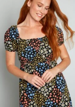 No Brand Sweetness In The Air Midi Dress -Molly Bracken Clothing Shop 206134 BLK 4