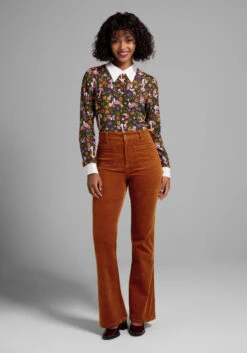 All Aboard For Corduroy Flare-Leg Pants -Molly Bracken Clothing Shop 206570 c10013 3