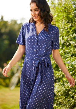 Playing House A-Line Shirt Dress -Molly Bracken Clothing Shop 206833 dotty or nice 4
