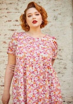 Exuding Ease Midi Dress -Molly Bracken Clothing Shop 206851 berry blooms 8