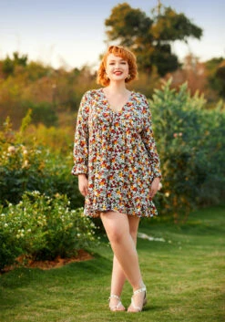 Ever So Sweetly Babydoll Dress -Molly Bracken Clothing Shop 206854 berry blooms 6