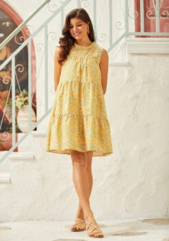 Garden Glamour Sleeveless Shift Dress 10 Garden Glamour Sleeveless Shift Dress -Molly Bracken Clothing Shop 207162 ORGFL 3 aea51b8d 987f 4f91 9029 16b97320a358