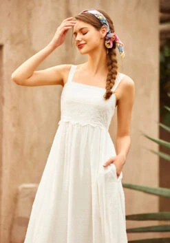 Enchanted Whisper Dress -Molly Bracken Clothing Shop 207308 whi hp 6