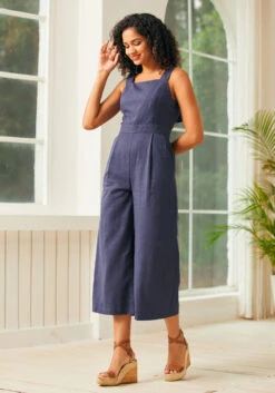 A Playful Bouquet Jumpsuit -Molly Bracken Clothing Shop 207348 NVY 3