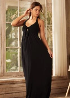 Sleek Sophisticate Dress 10 Sleek Sophisticate Dress -Molly Bracken Clothing Shop 207386 BLK 2