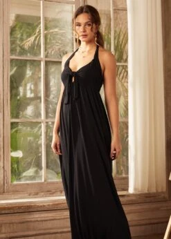 Sleek Sophisticate Dress 11 Sleek Sophisticate Dress -Molly Bracken Clothing Shop 207386 BLK 3