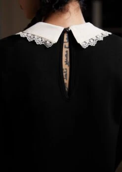 Laced Leaf Shift Dress 11 Laced Leaf Shift Dress -Molly Bracken Clothing Shop 207562 BLK HP 7 2