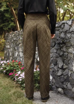 Once Upon A Twirl Pleated Trouser 9 Once Upon A Twirl Pleated Trouser -Molly Bracken Clothing Shop 207620 BROWNPL HP 3