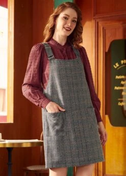 Motown Mojo Overall Dress -Molly Bracken Clothing Shop 207621 BLKGREEN 2