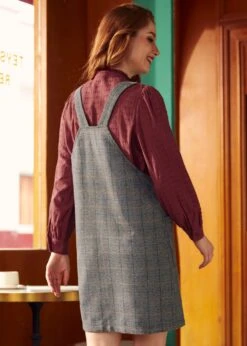 Motown Mojo Overall Dress -Molly Bracken Clothing Shop 207621 BLKGREEN 3