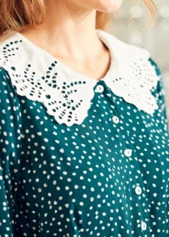 Sway This Way Shirt Waist Dress 9 Sway This Way Shirt Waist Dress -Molly Bracken Clothing Shop 207623 GRN 7