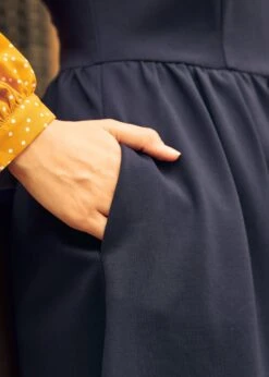 Doo-Wop Daydreamer Contrast Dress 9 Doo-Wop Daydreamer Contrast Dress -Molly Bracken Clothing Shop 207635 NAVandGold 7