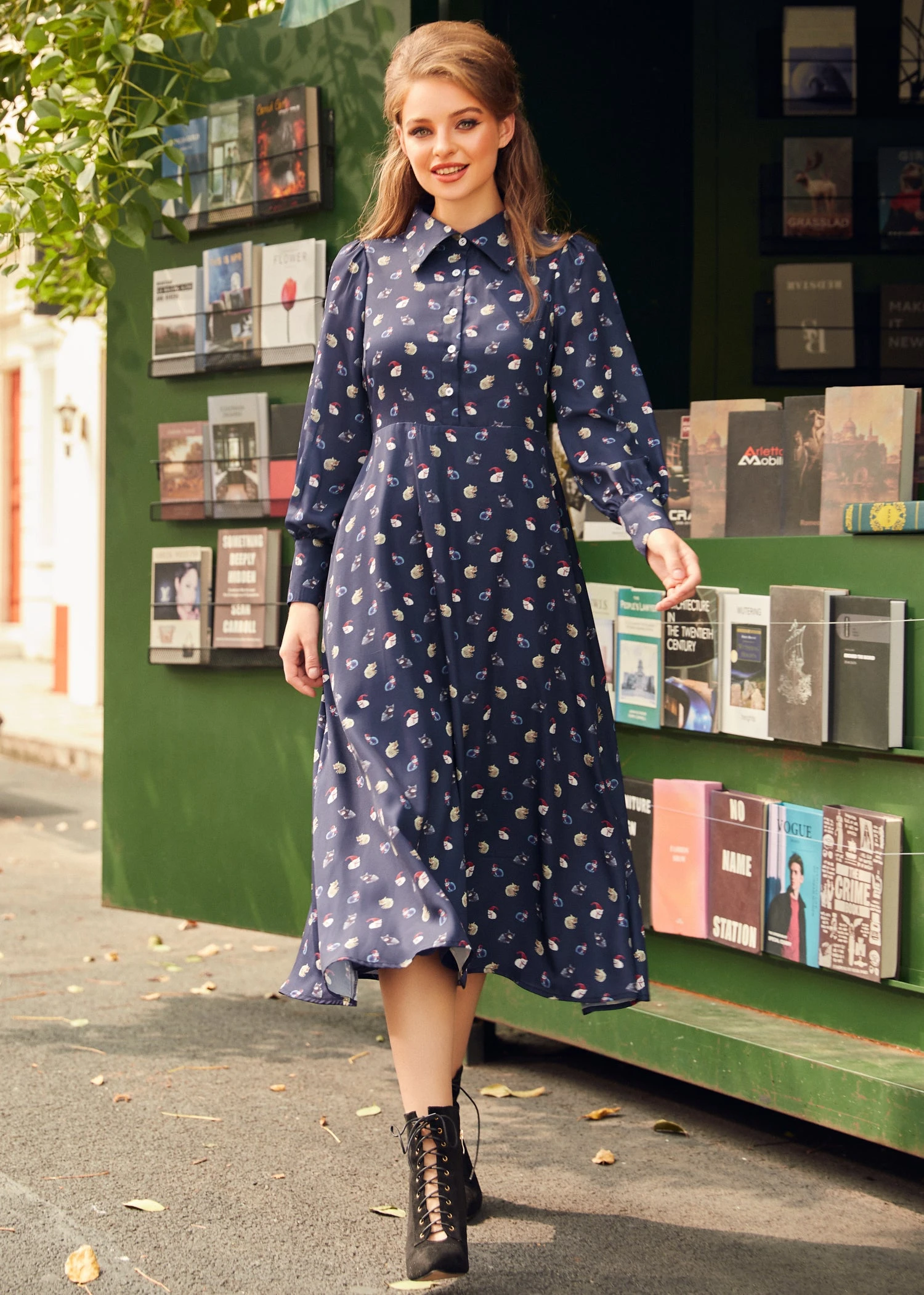 Romantic Era Button Front Midi Dress 8 Romantic Era Button Front Midi Dress - Image 8