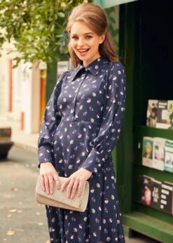 Romantic Era Button Front Midi Dress 14 Romantic Era Button Front Midi Dress -Molly Bracken Clothing Shop 207734 CATNAV HP 6