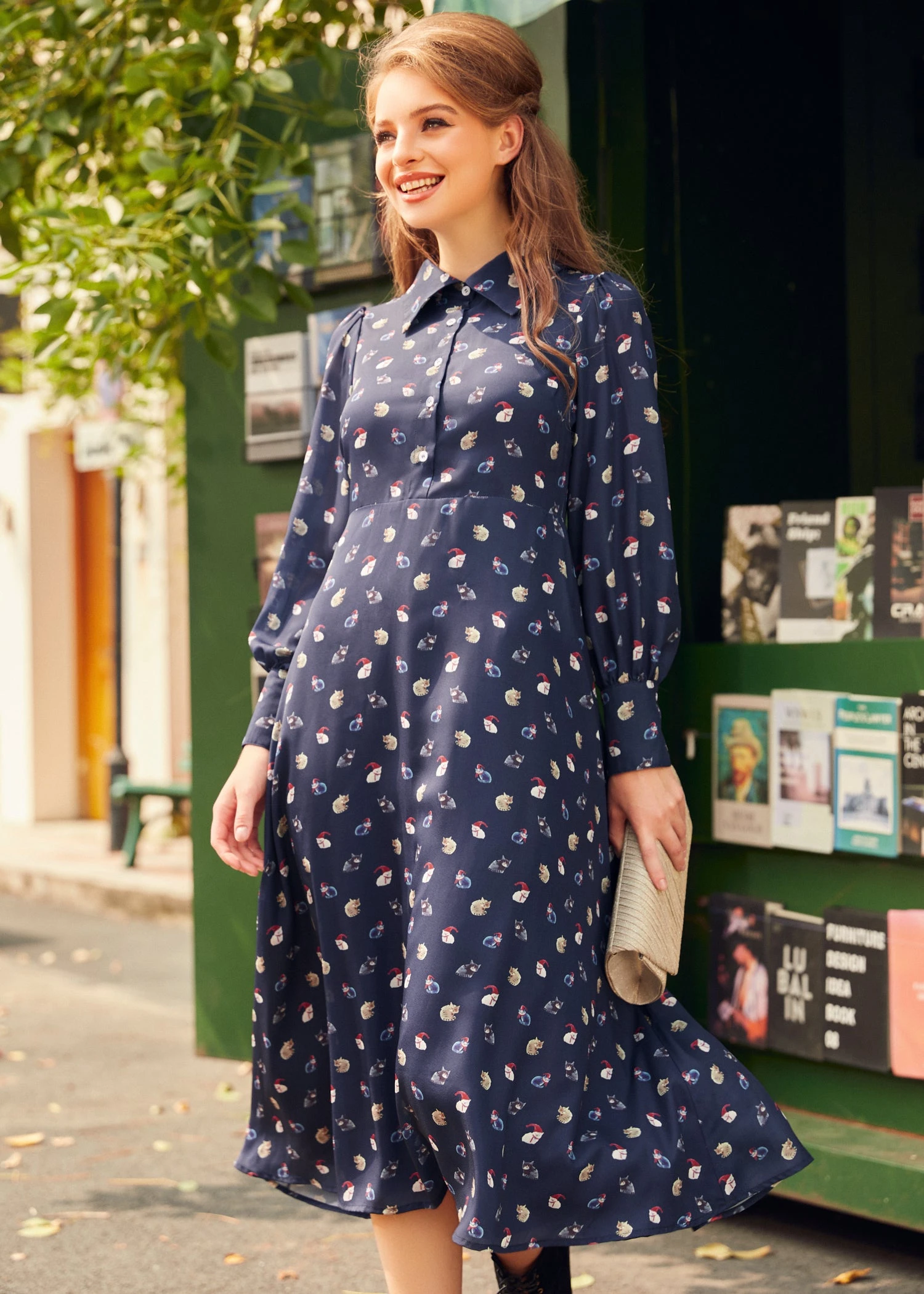 Romantic Era Button Front Midi Dress 2 Romantic Era Button Front Midi Dress - Image 2