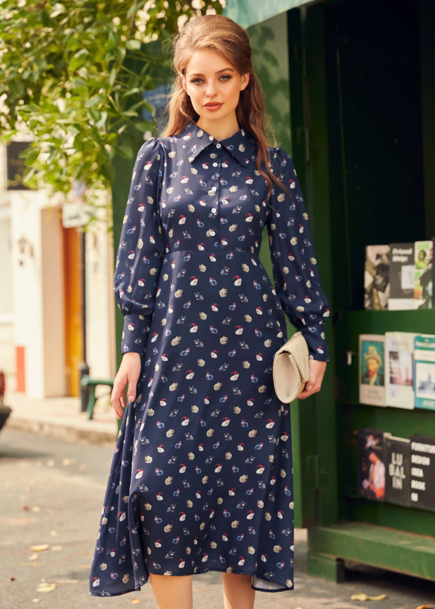Romantic Era Button Front Midi Dress 5 Romantic Era Button Front Midi Dress - Image 5