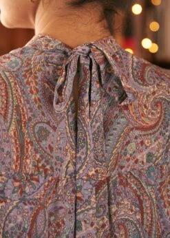 Belle Époque Balloon Sleeve Dress 7 Belle Époque Balloon Sleeve Dress -Molly Bracken Clothing Shop 207739 LavendarPaisley 7