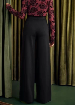 Bop 'Til You Drop High Waist Wide Leg Pants -Molly Bracken Clothing Shop 207750 BLK 3