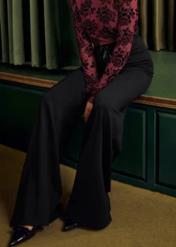 Bop 'Til You Drop High Waist Wide Leg Pants -Molly Bracken Clothing Shop 207750 BLK 5