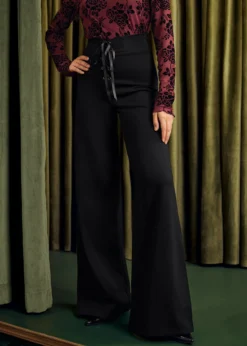 Bop 'Til You Drop High Waist Wide Leg Pants -Molly Bracken Clothing Shop 207750 BLK 6