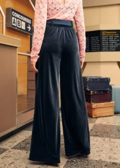 Vintage Revamp Contrast Sash Crop Pants 7 Vintage Revamp Contrast Sash Crop Pants -Molly Bracken Clothing Shop 207751 NAV 3