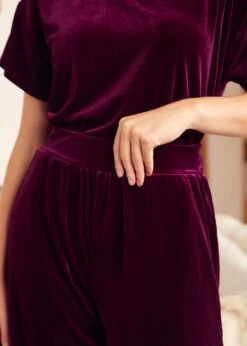 Living It Up Wide Leg Pants -Molly Bracken Clothing Shop 207787 Raisin 7