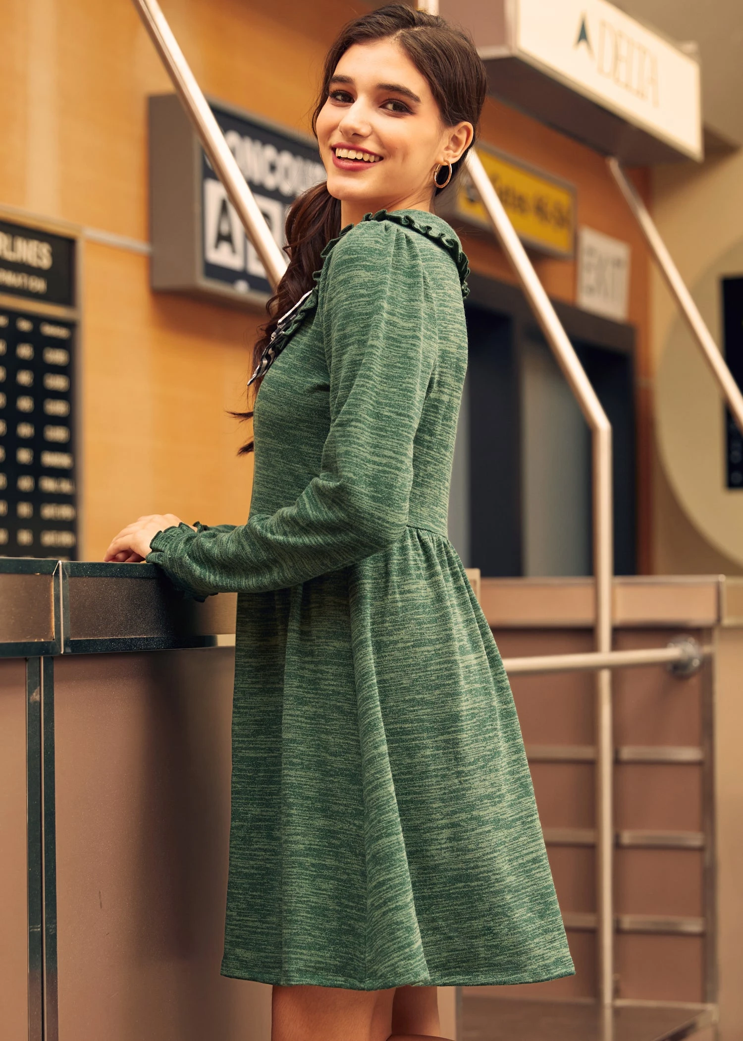 Touched By Time Ruffle Accent Dress 2 Touched By Time Ruffle Accent Dress - Image 2