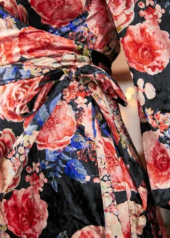 Celestial Silhouette Balloon Sleeve Dress -Molly Bracken Clothing Shop 207885 WINTERFLORAL 7