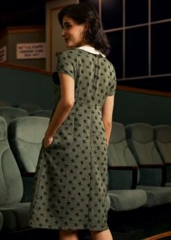 Pretty At The Pumpkin Patch Shirtwaist Dress 10 Pretty At The Pumpkin Patch Shirtwaist Dress -Molly Bracken Clothing Shop 207903 Green 3