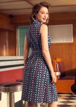 Whimsical Wanderlust Shirt Dress -Molly Bracken Clothing Shop 207981 NAVHEART HP 3