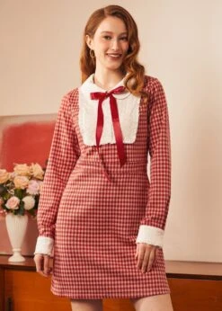 Vintage Vision Tie-Neck Dress