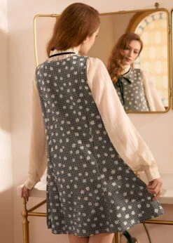 Ribbon Whimsy Pocket Dress 16 Ribbon Whimsy Pocket Dress -Molly Bracken Clothing Shop 207995 BLKANDWHIWITHDAISY HP 3