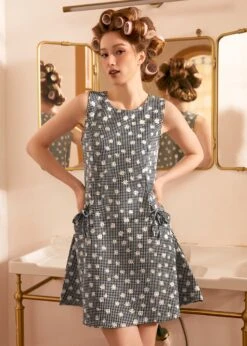 Ribbon Whimsy Pocket Dress 13 Ribbon Whimsy Pocket Dress -Molly Bracken Clothing Shop 207995 BLKANDWHIWITHDAISY HP 6