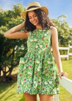 Gathering Wild Flowers Dress -Molly Bracken Clothing Shop 208069 GRNIVY HP 5