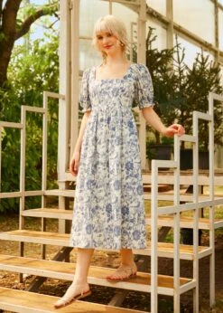 Enchanted Meadow Toile Dress 11 Enchanted Meadow Toile Dress -Molly Bracken Clothing Shop 208081 BLTL HP 1