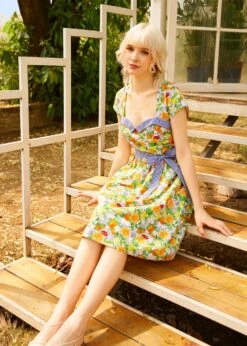 Citrus Serenade Dress 9 Citrus Serenade Dress -Molly Bracken Clothing Shop 208082 CRPR HP 5