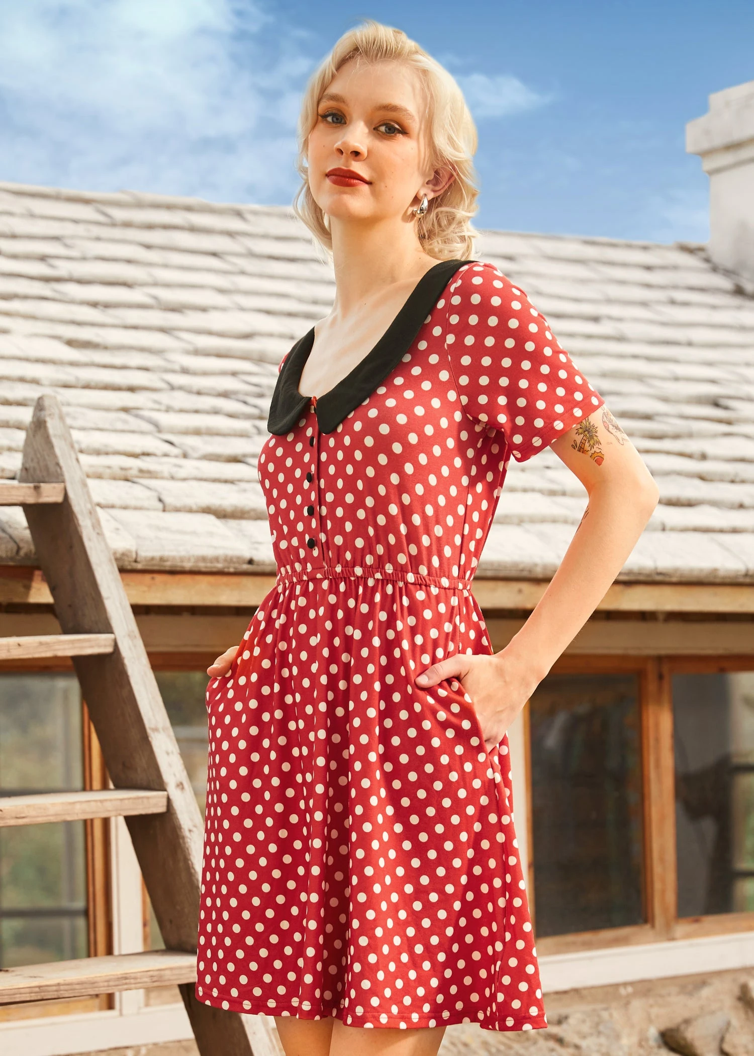 Dottie Delight Collared Dress 5 Dottie Delight Collared Dress - Image 5