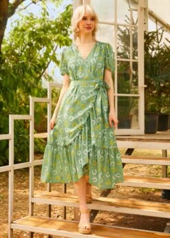 Luck Be A Lady Wrap Dress -Molly Bracken Clothing Shop 208123 GHS 4