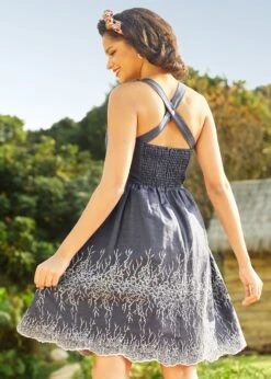 Into The Secret Garden Cross Back Dress -Molly Bracken Clothing Shop 208130 CHAMBERY 3